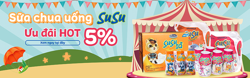 Sữa chua uống SuSu giảm 5%