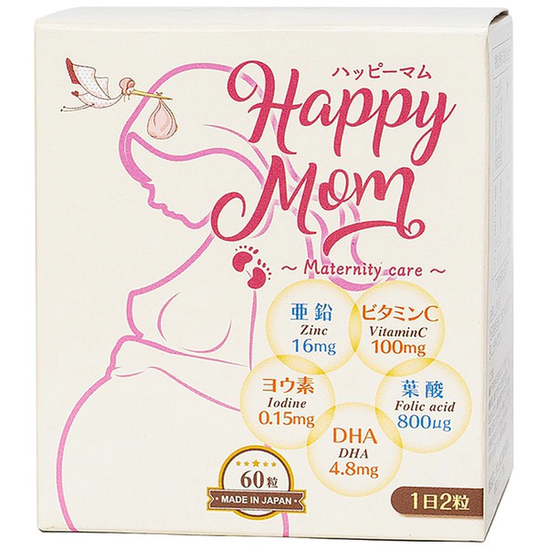 Viên uống Happy Mom Jpanwell bổ sung vitamin và khoáng chất (60 viên)